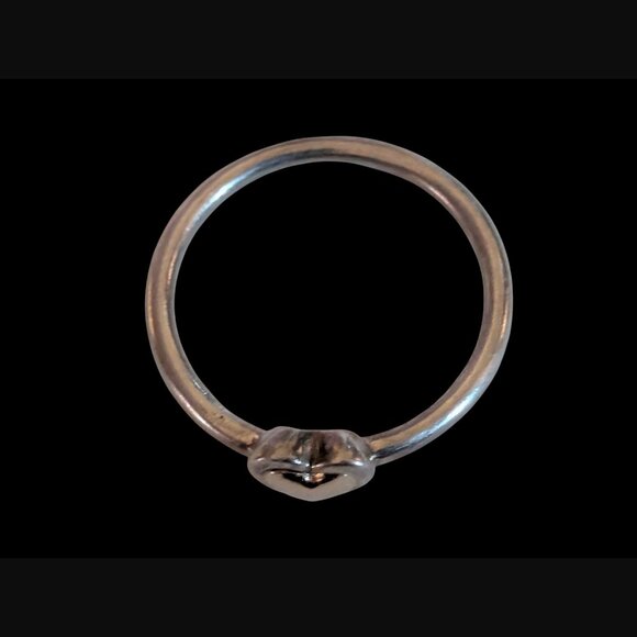 Pandora 14k S925 Sterling Silver Size 54 Golden Heart Two Tone Ring - Picture 10 of 16